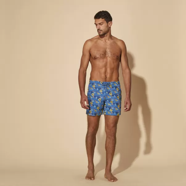 Vilebrequin Uomo Men Swim Shorts Embroidered Flowers And Shells - Limited Edition Servizio Multicolore / Multi Ricamo