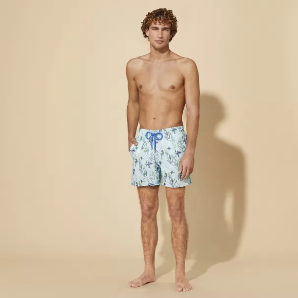 Ricamo Pantaloncini Mare Uomo Ricamati Camo Seaweed - Edizione Limitata Vilebrequin Prezzo Dell'attività Thalassa / Blu Uomo