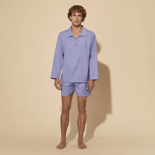 Divine / Blu Uomo Vilebrequin Marchio Men Wool Vareuse Solid Camicie