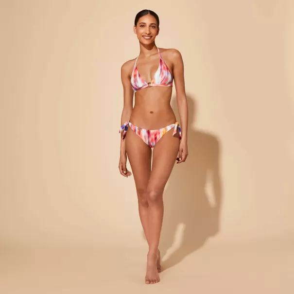 Donna Vilebrequin Multicolore / Multi Bikini Prezzo Slip Bikini Donna Con Laccetti Laterali Ikat Flowers