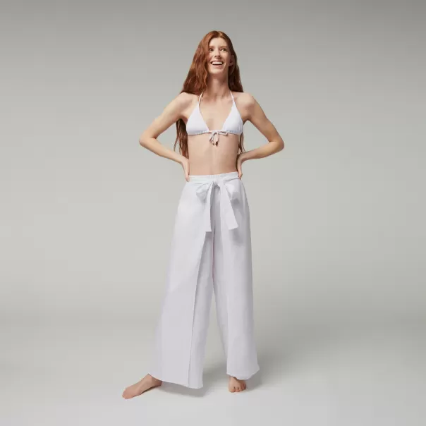 Vendere Bikini Vilebrequin Top Bikini Donna A Triangolo Tinta Unita Bianco / Bianco Donna
