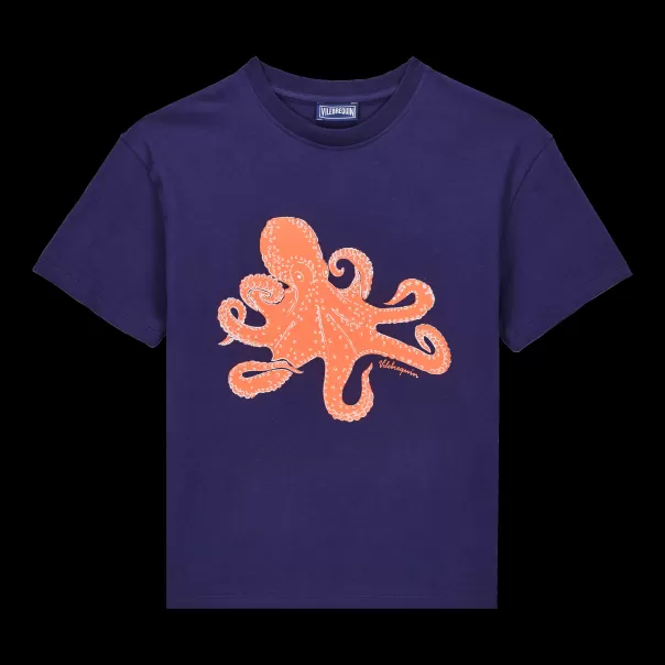 Uscita Bambino Blu Marine / Blu T-Shirts T-Shirt Macro Octopussy Bambino Vilebrequin