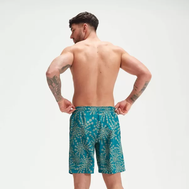 Boxer Uomo Pantaloncini Da Bagno Uomo Leisure Fantasia 45 Cm Verde/Blu Speedo