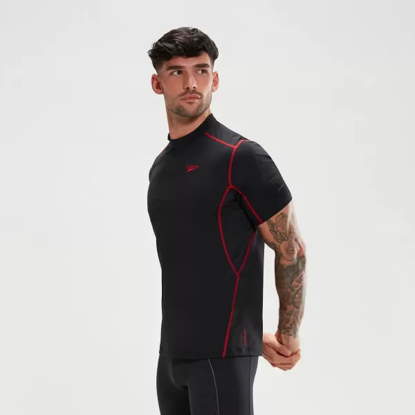 Mute E Body Per Il Triathlon Maglia Protettiva Tecnica Uomo Maniche Corte Nero/Rosso Uomo Speedo