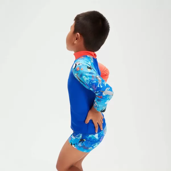 Bambini Costumi Per Bambino Speedo Maglia Protettiva Neonato A Maniche Lunghe Fantasia Corallo/Blu