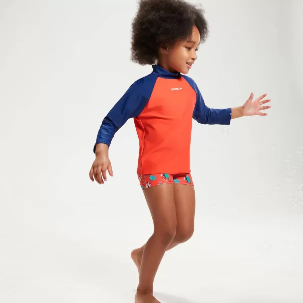 Bambini Maglia Protettiva Unisex Learn To Swim Essential Blu/Corallo Costumi Per Bambino Speedo